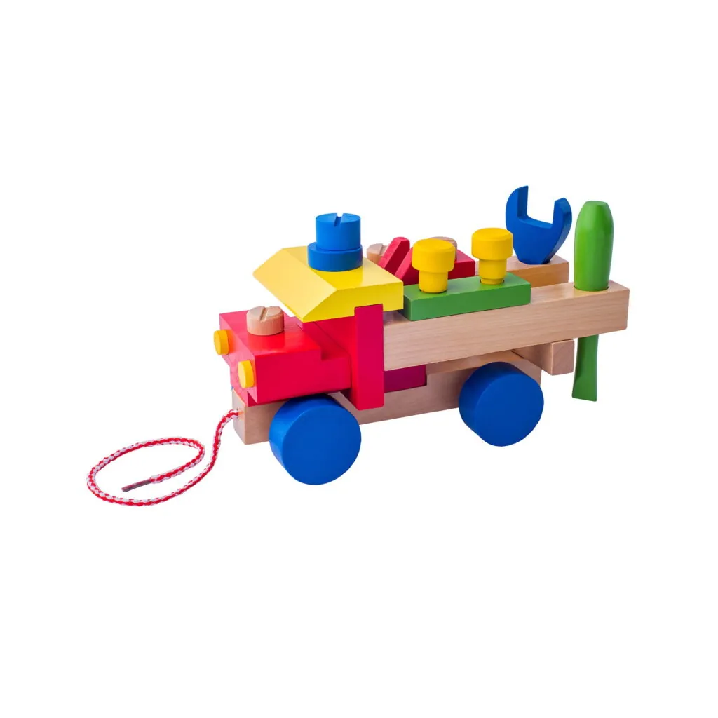 Jucarie din lemn - Camion de asamblat - Jucarii de impins si tras Woodyland 3