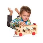 Jucarie din lemn - Camion de sortare cu forme - Jucarii de impins si tras Woodyland 3