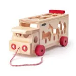 Jucarie din lemn - Camion de sortare cu forme - Jucarii de impins si tras Woodyland 4