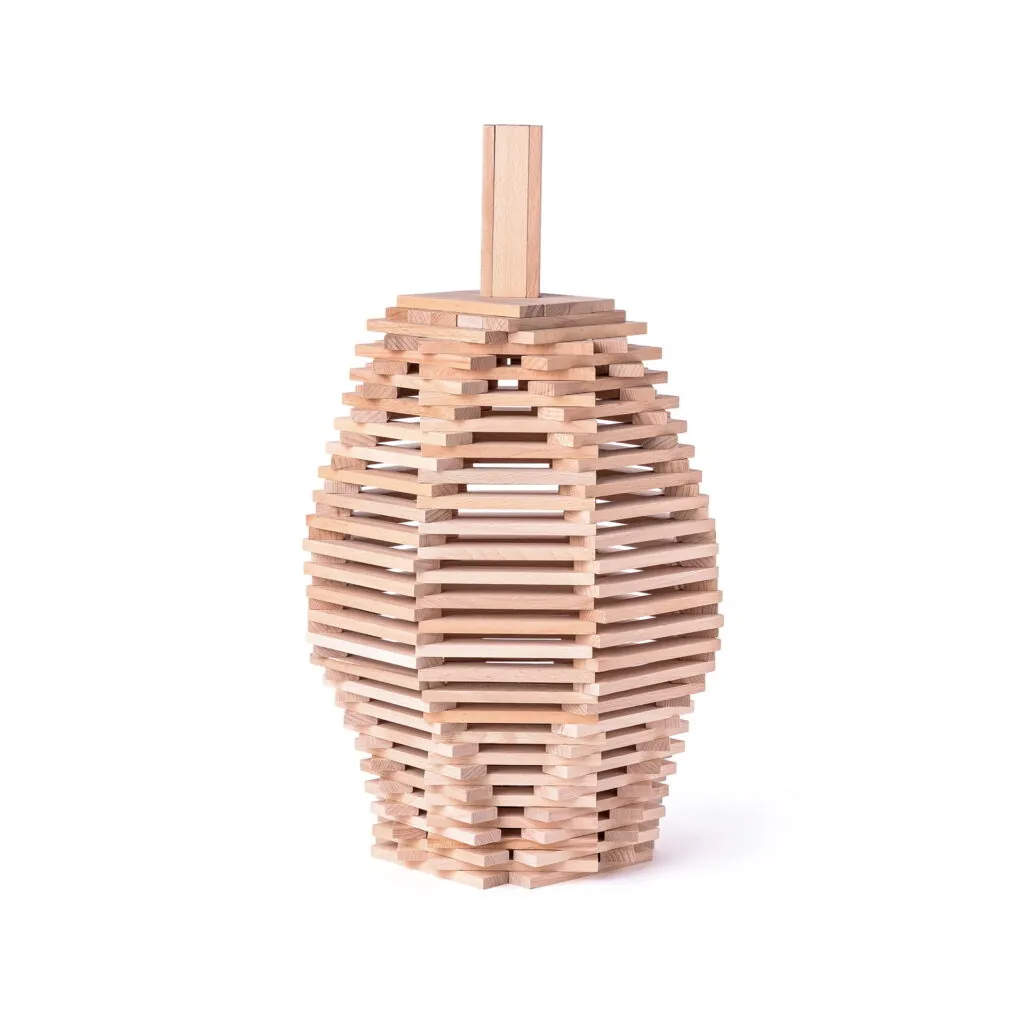 Jucarie din lemn - Caramizi natur Karla (200 piese) - Seturi de constructie Woodyland 2