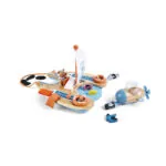 Jucarie din lemn - Catamaran (18 piese) - Green Planet Explorers Hape