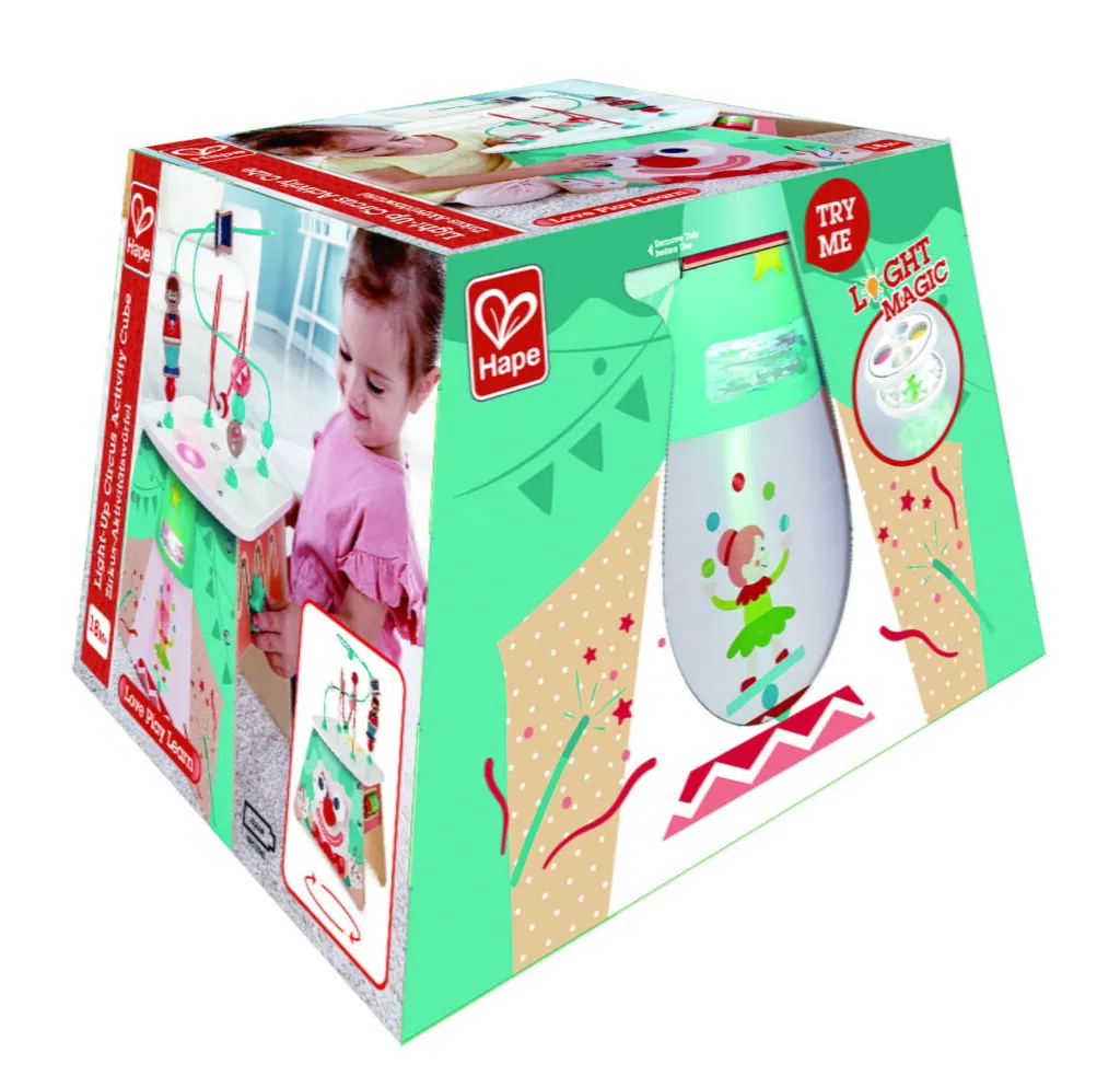 Jucarie din lemn - Centru de activitati Circ cu lumini - Jucarii de indemanare Hape 6