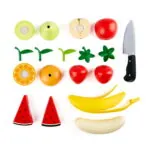 Jucarie din lemn - Fructe sanatoase de taiat (9 piese) - Jucarii accesorii bucatarie Hape 4