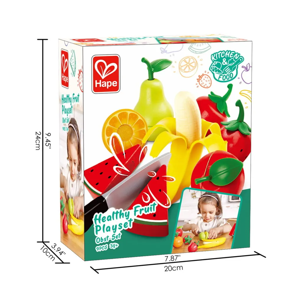 Jucarie din lemn - Fructe sanatoase de taiat (9 piese) - Jucarii accesorii bucatarie Hape 5