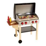 Jucarie din lemn - Gratar gourmet cu mancare (22 piese) - Jucarii accesorii bucatarie Hape