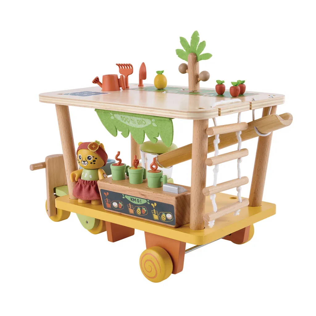 Jucarie din lemn - Magazinul de sucuri Eco (26 piese) - Green Planet Explorers Hape 2