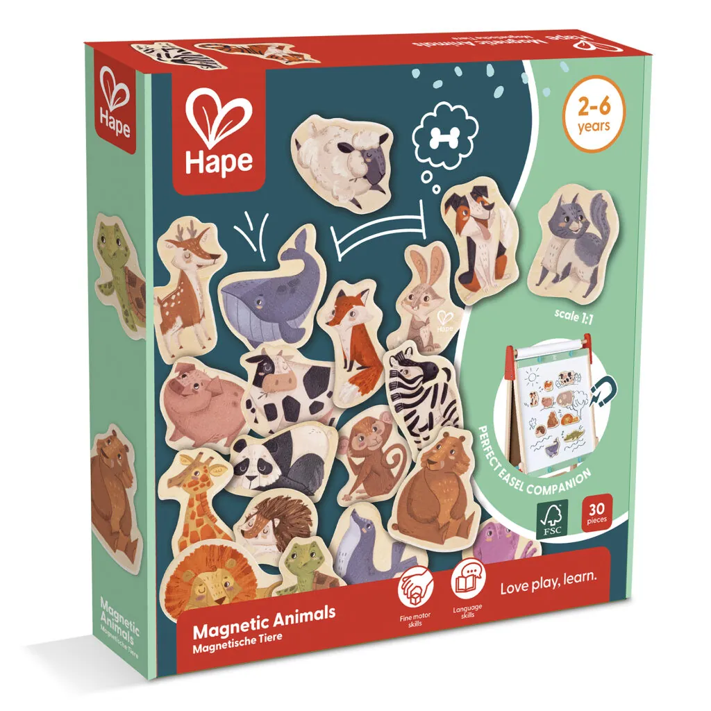 Jucarie din lemn - Magneti animale (30 piese) - Seturi Creative Hape