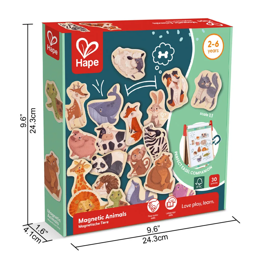 Jucarie din lemn - Magneti animale (30 piese) - Seturi Creative Hape 6