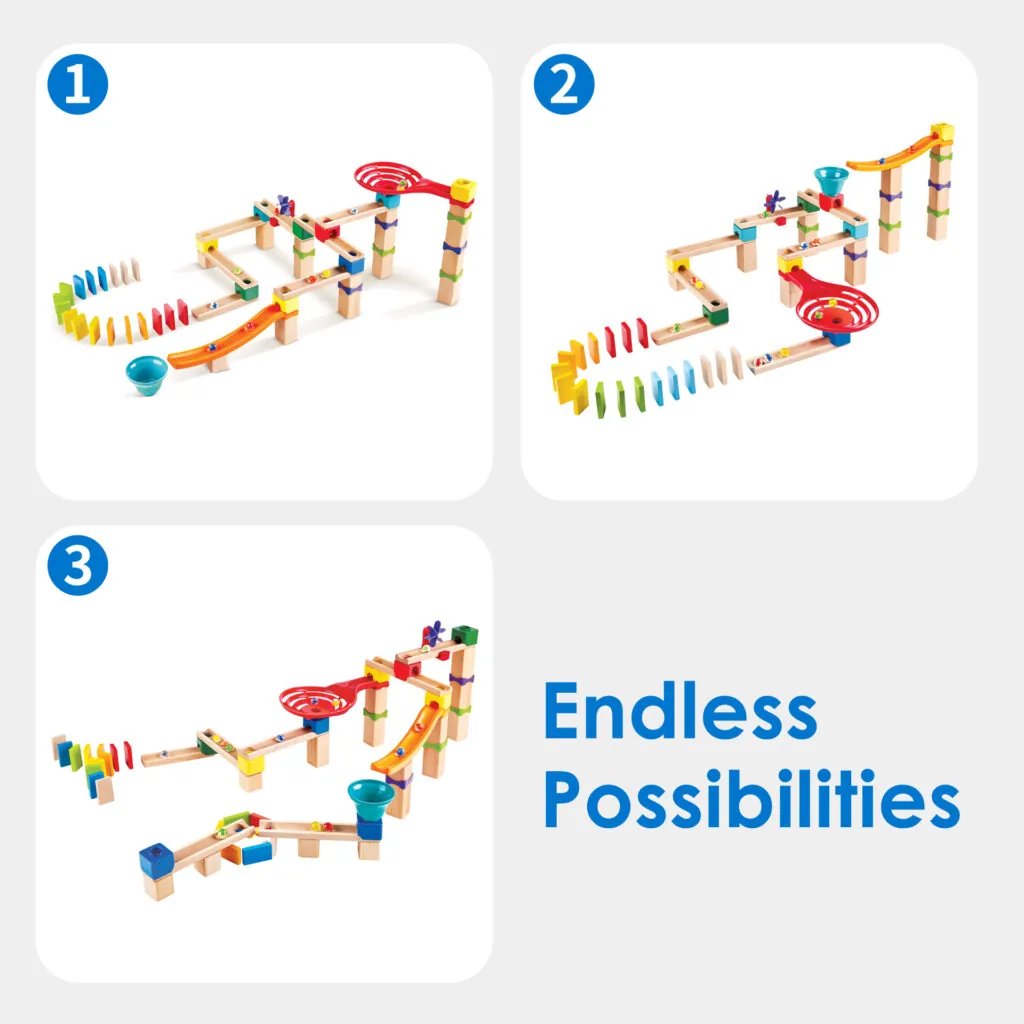 Jucarie din lemn - Marble Run Race Track (81 piese) - Seturi de constructie Hape 4