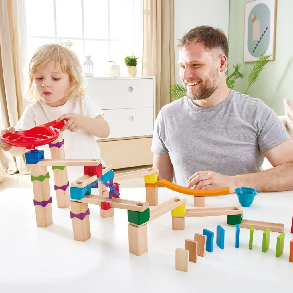 Jucarie din lemn - Marble Run Race Track (81 piese) - Seturi de constructie Hape 5