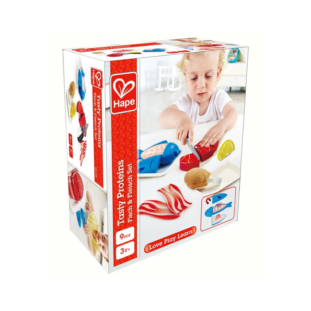 Jucarie din lemn - Proteine de taiat - Jucarii accesorii bucatarie Hape 6