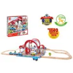 Jucarie din lemn - Set Gara Centrala (45 piese) - Jucarii trenuri si accesorii Hape 2