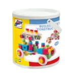Jucarie din lemn - Set de constructie la galeata (144 piese) - Seturi de constructie Woodyland