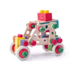 Jucarie din lemn - Set de constructie la galeata (144 piese) - Seturi de constructie Woodyland 3