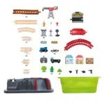 Jucarie din lemn - Set tren constructii (50 piese) - Jucarii trenuri si accesorii Hape 5