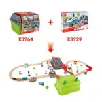 Jucarie din lemn - Set tren constructii (50 piese) - Jucarii trenuri si accesorii Hape 6