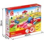 Jucarie din lemn - Sina de tren curcubeu cu puzzle (30 piese) - Jucarii pentru copii mici Hape 4
