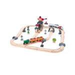 Jucarie din lemn - Tren si incarcator minier (64 piese) - Jucarii trenuri si accesorii Hape