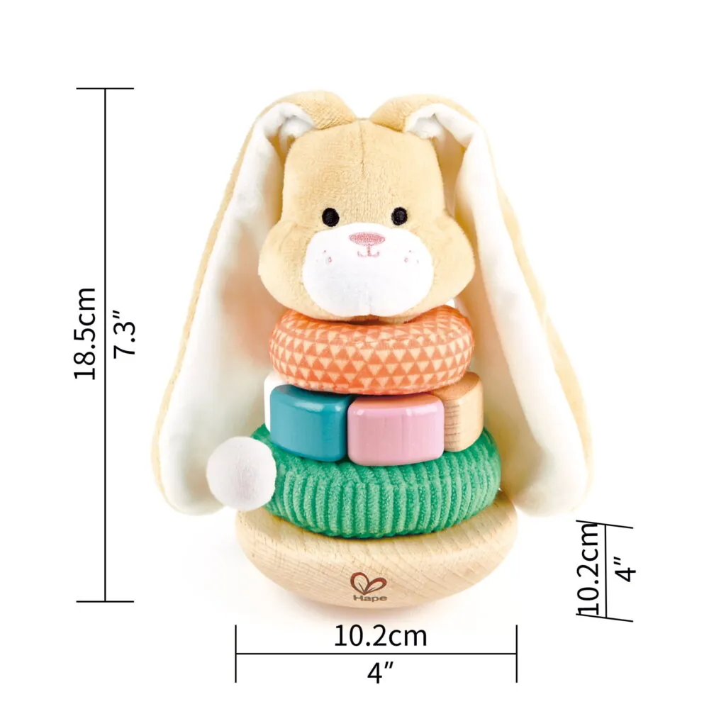 Jucarie din lemn de stivuit - Iepuras - Iepuras Hape 4