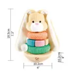 Jucarie din lemn de stivuit - Iepuras - Iepuras Hape 4