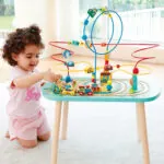 Jucarie din lemn – Masa copii cu cale ferata si parc de distractii - Jucarii trenuri si accesorii Hape 2