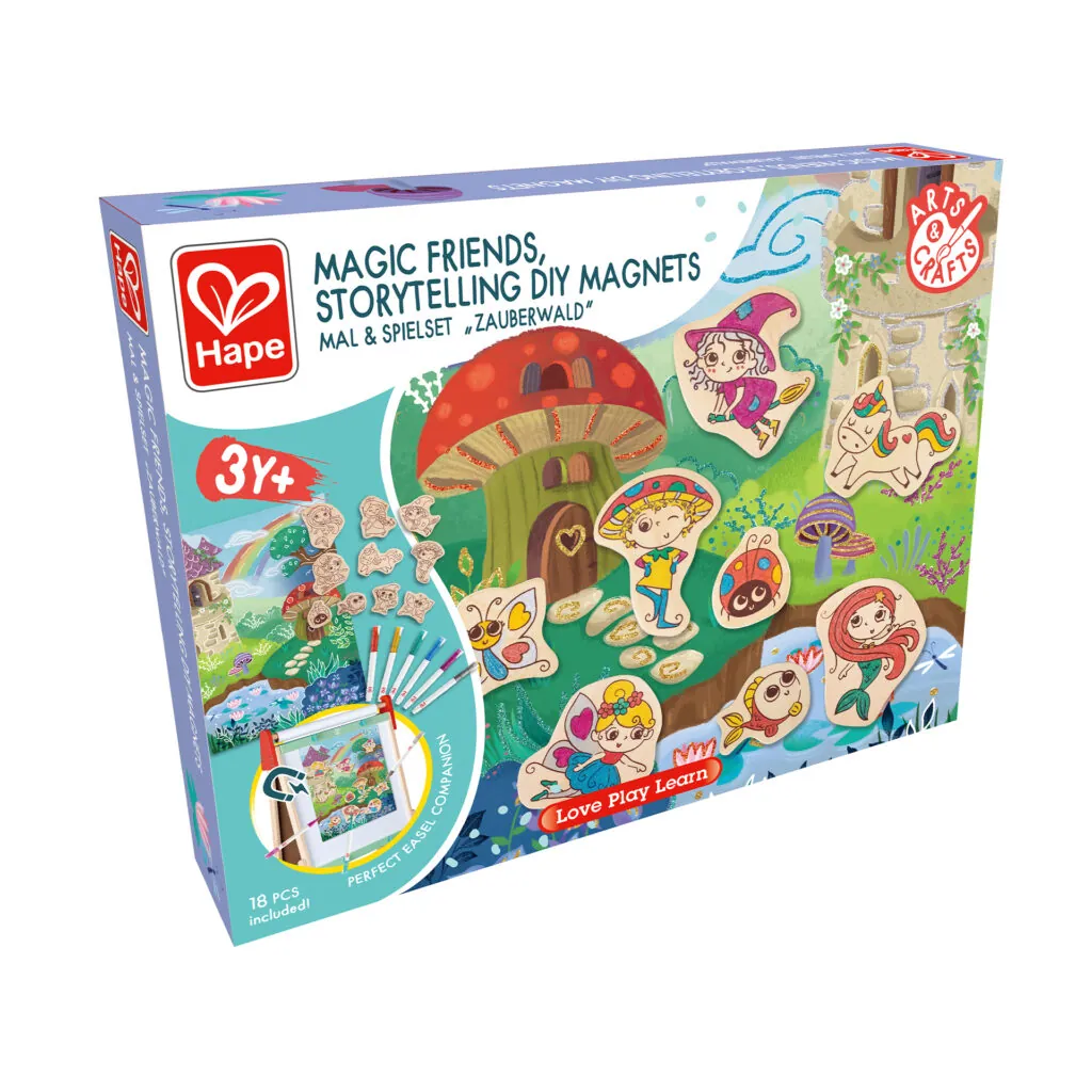 Kit de creat magneti tematica Fantasy pentru copii - 17 piese - Seturi Creative Hape