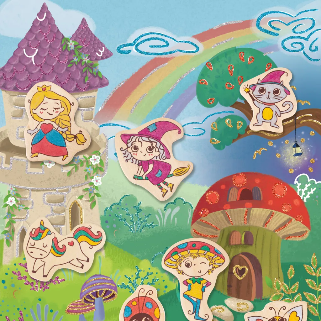 Kit de creat magneti tematica Fantasy pentru copii - 17 piese - Seturi Creative Hape 6