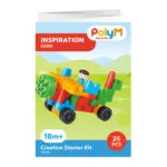 PolyM - Kit de constructie creativ de jucarie (25 piese) - Seturi de constructie Hape 6