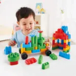 PolyM - Kit de constructor creativ pentru copii (80 piese) - Seturi de constructie Hape 4