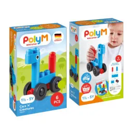 PolyM - Masini si creaturi de jucarie (8 piese) - Seturi de constructie Hape