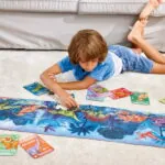 Puzzle pentru copii flourescent cu Dinozauri (200 piese
