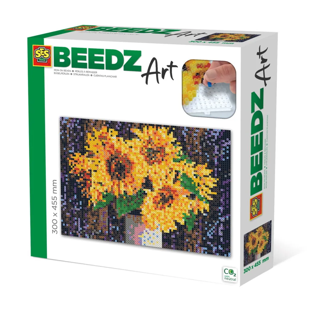 Set margele de calcat Beedz Art - Floarea soarelui - Seturi Creative Ses Creative
