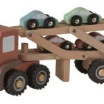 Camion cu masini culori pastel