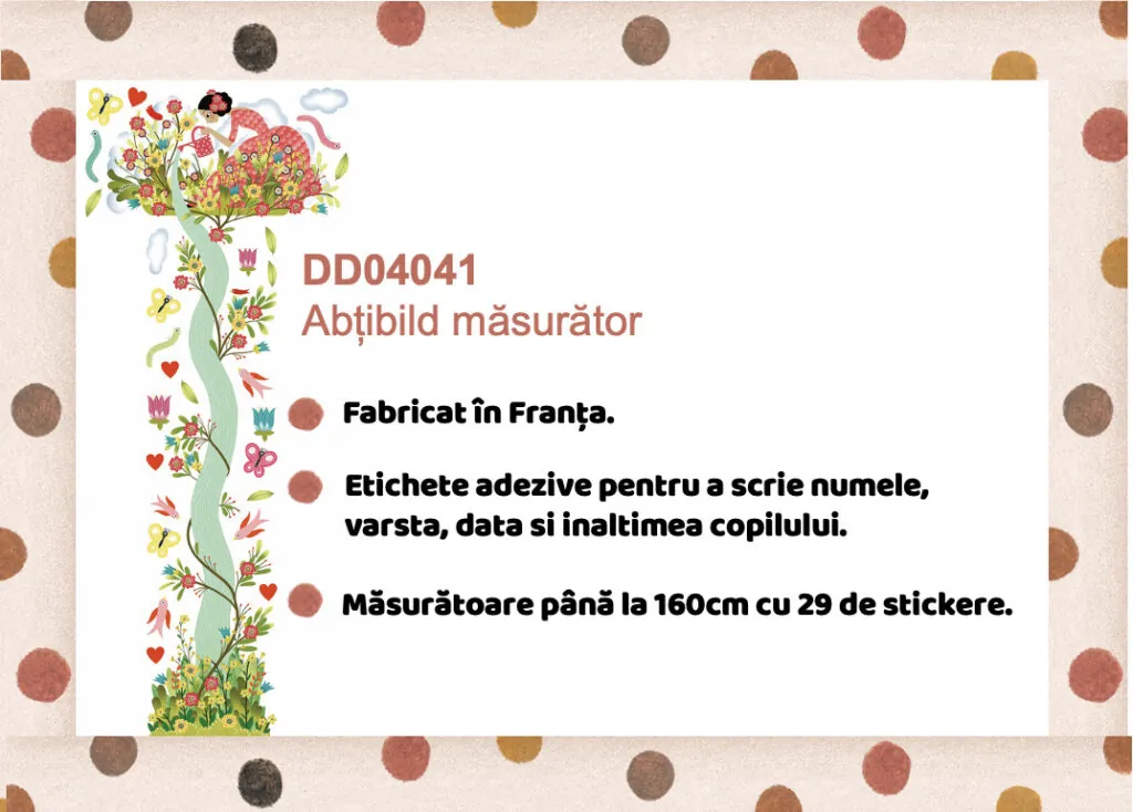 Decoratie camera copilului abtibilduri masuratoare Gradina inflorita