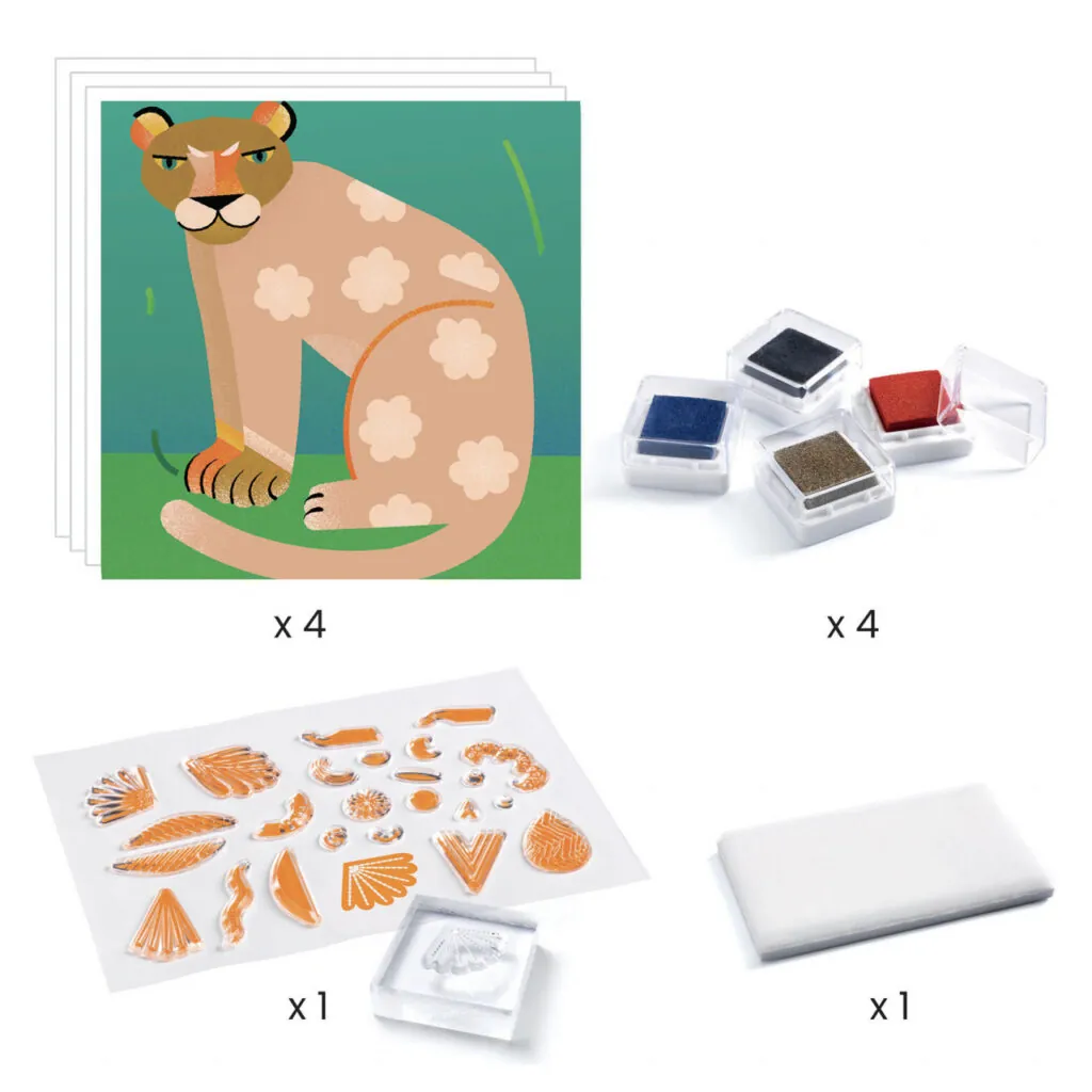 Joc creativ cu stampile Modele si animale