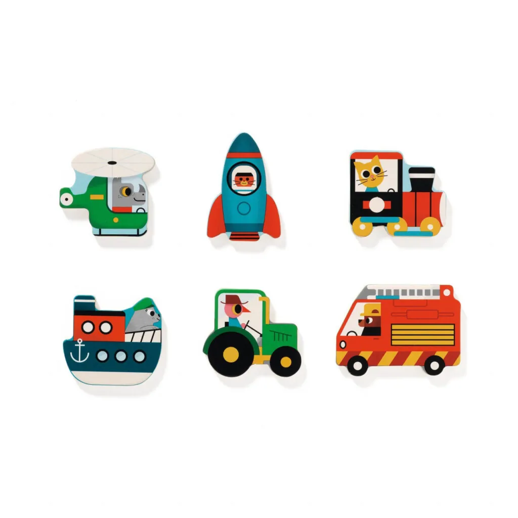 Puzzle din lemn Vroom-vroom
