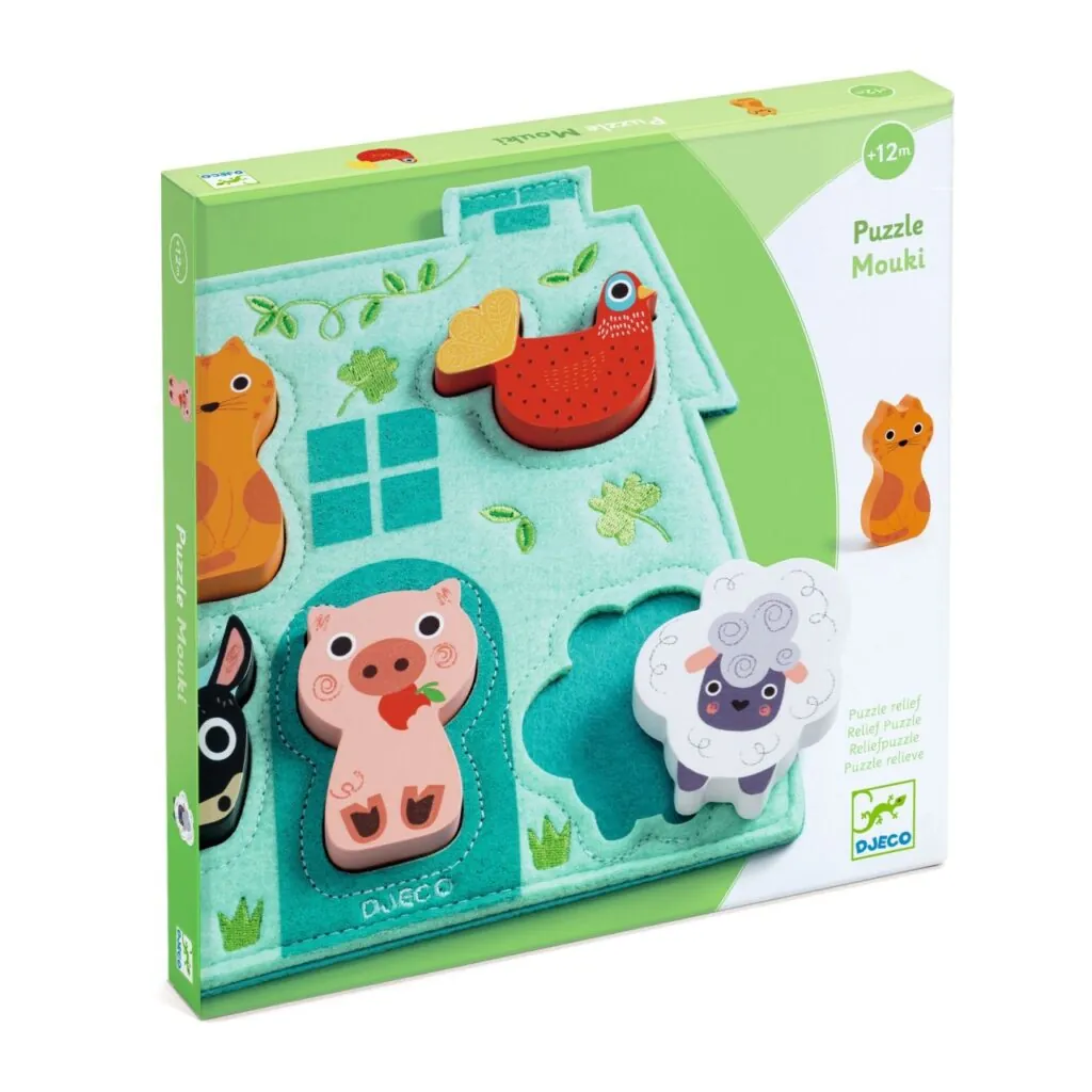 imagine:Puzzle din lemn cu bază din fetru, Djeco