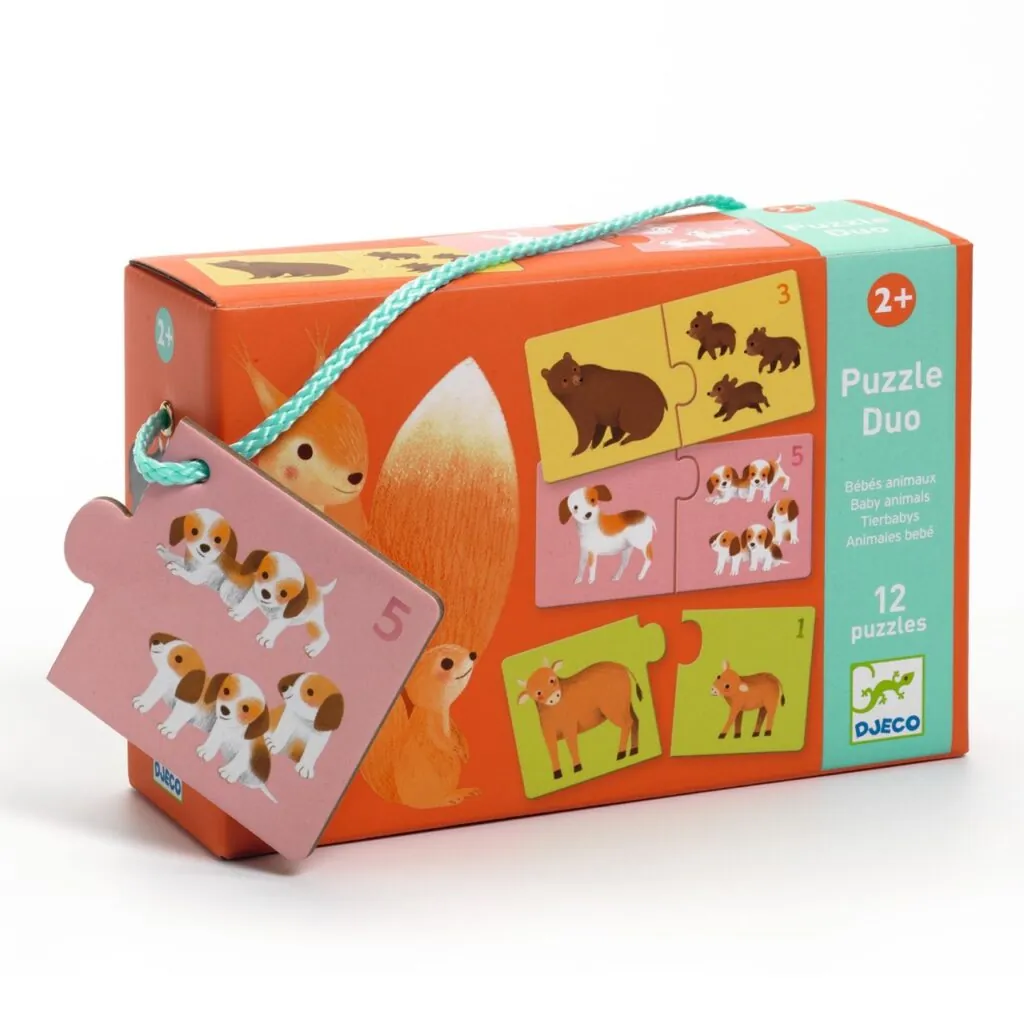 imagine:Puzzle duo asociere mama-pui, Djeco