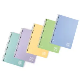 Caiet A4+ cu spirala - One Color Pastel