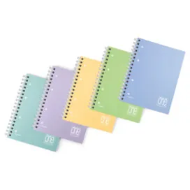 Caiet A5+ cu spirala - One Color Pastel