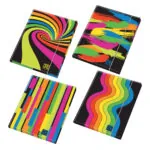 Dosar A4 cu elastic din carton lucios plastificat - One Color Black & Fluo (26×35 cm) - Rechizite Blasetti