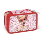 Penar echipat - Animale cu 3 fermoare (18 markere si 18 creioane colorate) - 13 x 20 x 6.5 cm (12 buc/display) - Branduri Lebez 6
