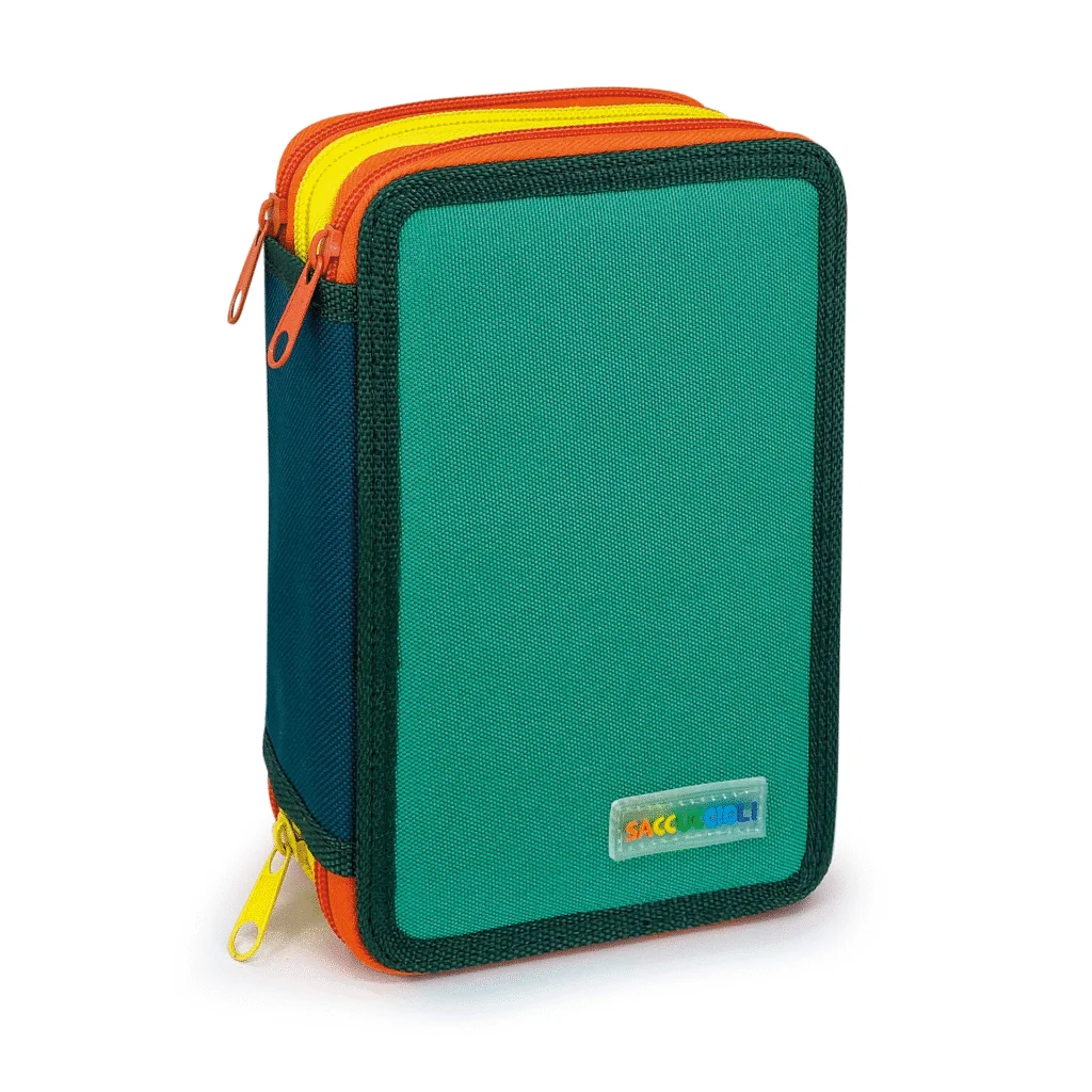 Penar echipat - Color Block Basic cu 3 fermoare (18 markere si 18 creioane colorate) - 13 x 20 x 6.5 cm (12buc/display) - Branduri Lebez 2