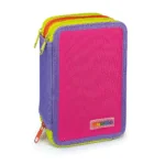 Penar echipat - Color Block Basic cu 3 fermoare (18 markere si 18 creioane colorate) - 13 x 20 x 6.5 cm (12buc/display) - Branduri Lebez 3