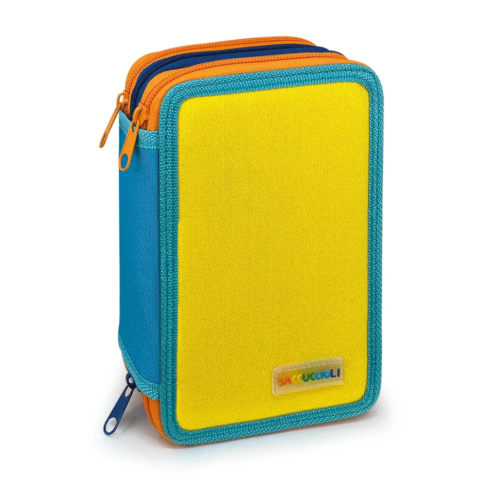 Penar echipat - Color Block Basic cu 3 fermoare (18 markere si 18 creioane colorate) - 13 x 20 x 6.5 cm (12buc/display) - Branduri Lebez 4