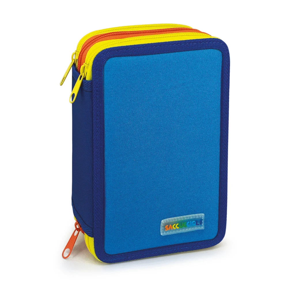 Penar echipat - Color Block Basic cu 3 fermoare (18 markere si 18 creioane colorate) - 13 x 20 x 6.5 cm (12buc/display) - Branduri Lebez 5
