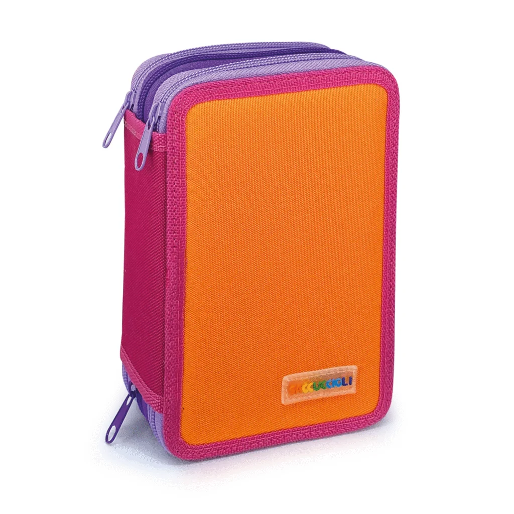 Penar echipat - Color Block Basic cu 3 fermoare (18 markere si 18 creioane colorate) - 13 x 20 x 6.5 cm (12buc/display) - Branduri Lebez 7