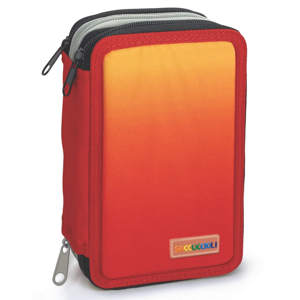 Penar echipat - Color Block cu 3 fermoare (18 markere si 12 creioane colorate) - 13 x 20 x 6.5 cm (12 buc/display) - Branduri Lebez 2