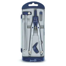 Trusa compas scolar din metal satinat